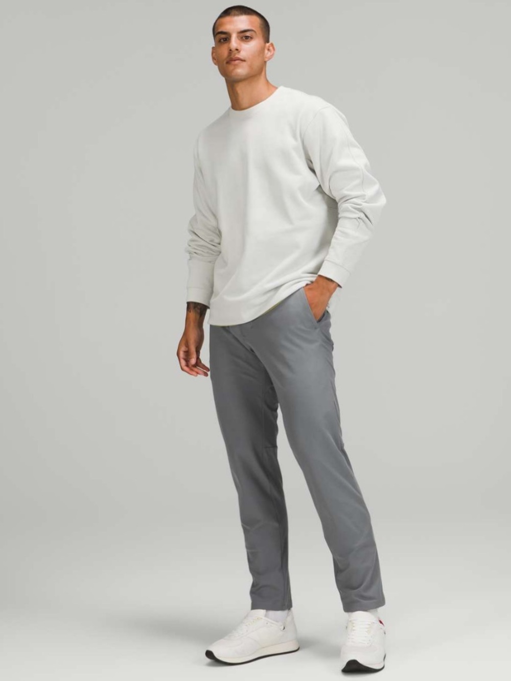 Lululemon Commission Pant Classic Qwick Chino Size 28 Fog Horn Grey work style
